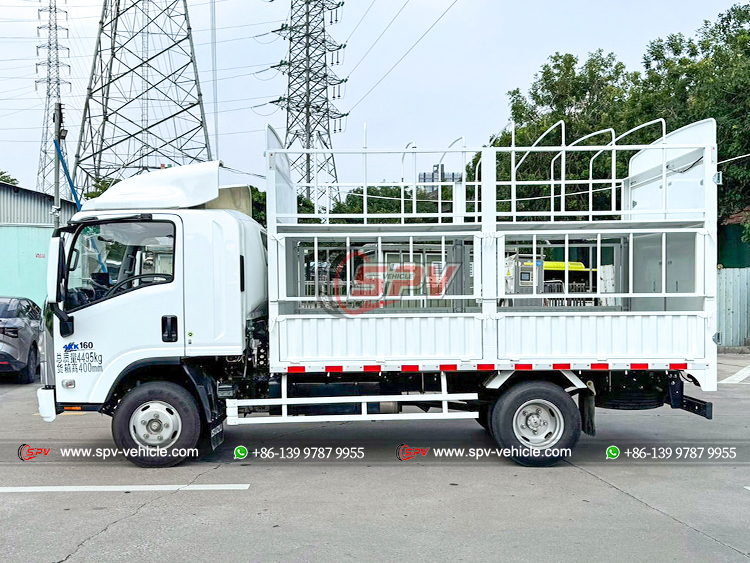 ISUZU ELF Cargo Lorry With Fence - Right Side